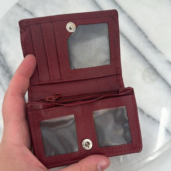 NWT ARRIGO deep blood red soft mini wallet - Picture 5 of 5